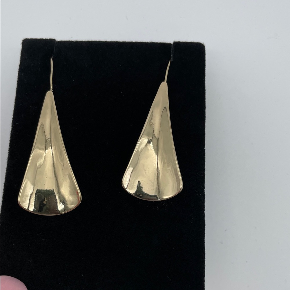 Robert Lee Morris Gold Tone Teardrop Earrings